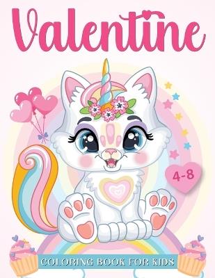 Valentine Coloring book for kids ages 4-8 years old: Cute unicorn coloring book - Anette Andersson - cover