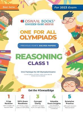 Oswaal One for All Olympiad Previous Years' Solved Papers, Class-1 Reasoning Book - Oswaal Editorial Board - cover