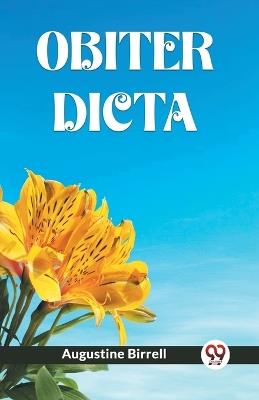 Obiter Dicta - Augustine Birrell - cover