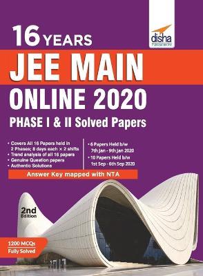 16 Jee Main Online 2020 Phase I & II Solved Papers - Disha Experts - cover