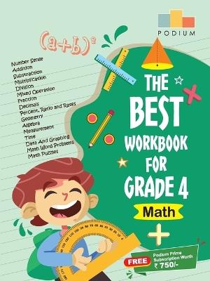 The Best Math Workbook for Grade 4 - Podium School - cover