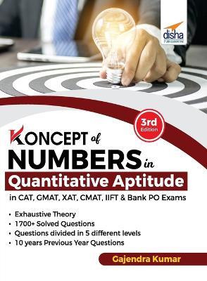 Koncepts of Numbers in Quantitative Aptitude in CAT GMAT XAT CMAT MAT & Bank PO 3rd Edition - Gajendra Kumar - cover