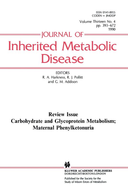 Carbohydrate and Glycoprotein Metabolism; Maternal Phenylketonuria