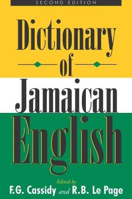 A Dictionary of Jamaican English - cover