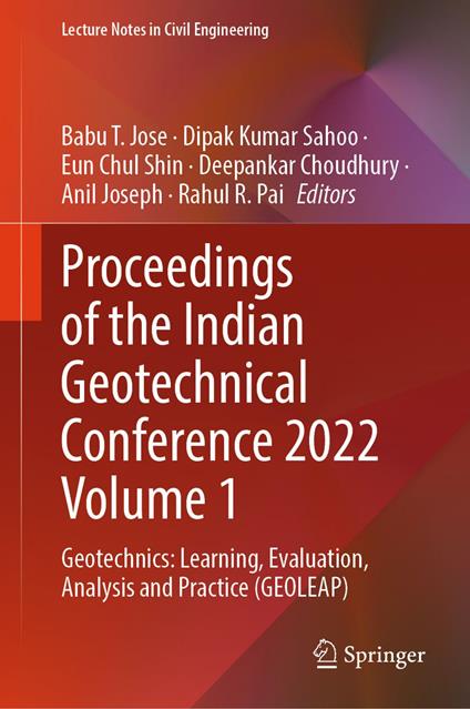 Proceedings of the Indian Geotechnical Conference 2022 Volume 1