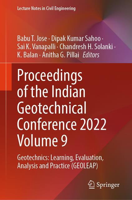 Proceedings of the Indian Geotechnical Conference 2022 Volume 9