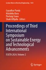 Proceedings of Third International Symposium on Sustainable Energy and Technological Advancements