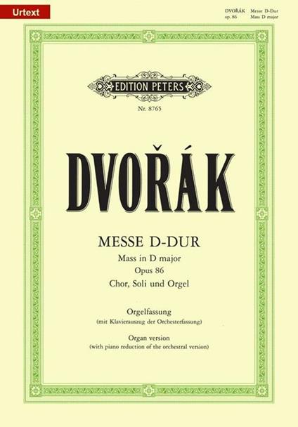  Messe in D-Dur. Op.86. Re maggiore. soli, chor & orgel -  Antonín Dvorak - copertina