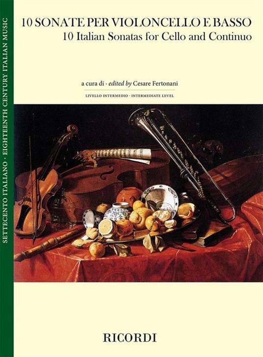  10 Sonate per violoncello e basso. a cura di Cesare Fertonani - copertina