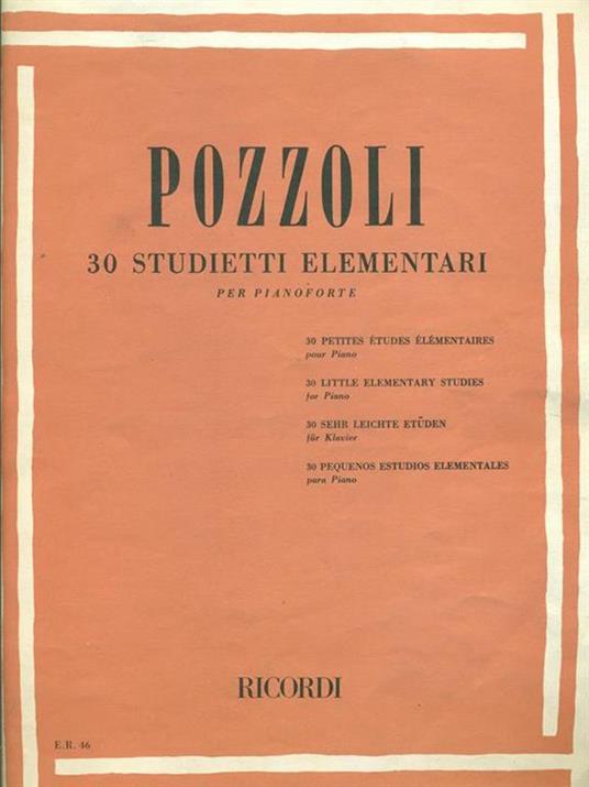  E. Pozzoli - 30 Studietti Elementari - Pianoforte -  Ettore Pozzoli - 3