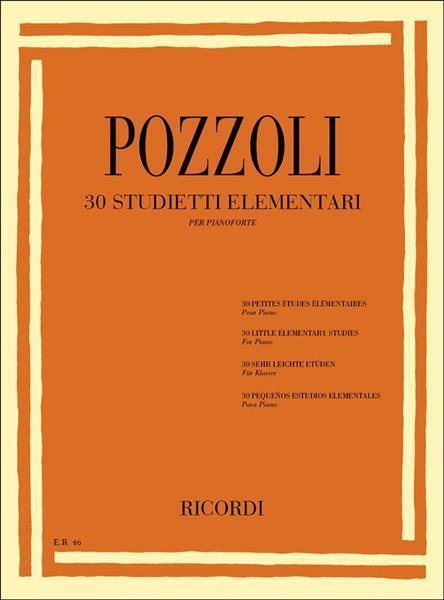  E. Pozzoli - 30 Studietti Elementari - Pianoforte -  Ettore Pozzoli - copertina