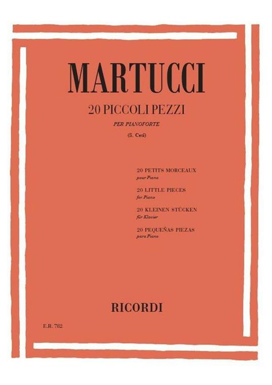 20 Piccoli Pezzi. per Pianoforte -  Giuseppe Martucci - copertina
