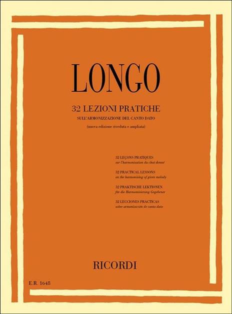  32 lezioni pratiche sull'armonizzazione del canto dato. Per le Scuole superiori - copertina