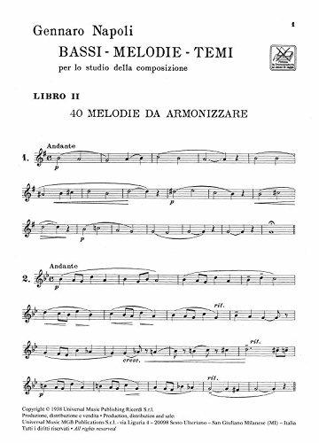  Bassi melodie temi per lo studio della composizione. Per le Scuole superiori -  Gennaro Napoli - 2