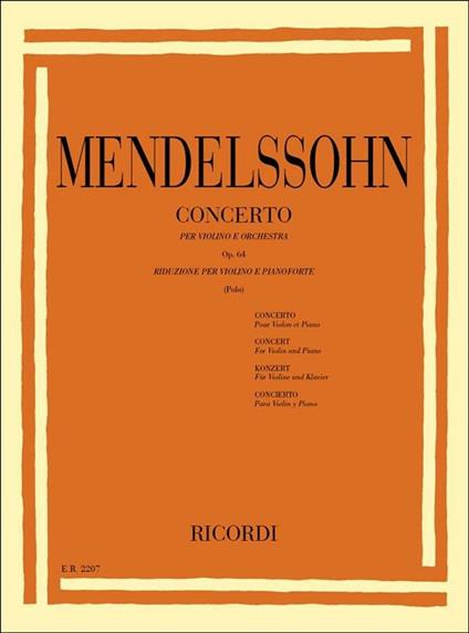  Concerto per Violino in Mi Min. Op. 64 (Polo) -  Felix Mendelssohn Bartholdy - copertina