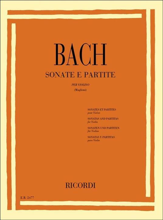  Sonate e partite per Violino. Sonatas And Partitas For Violin. Bach -  Johann Sebastian Bach - copertina