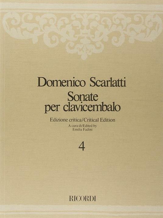  Sonate per Clavicembalo. Volume 4 -  Domenico Scarlatti - copertina