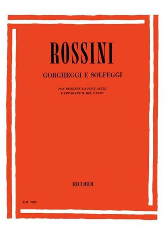  Gorgheggi e Solfeggi. voce e piano. spartito -  Gioachino Rossini - copertina