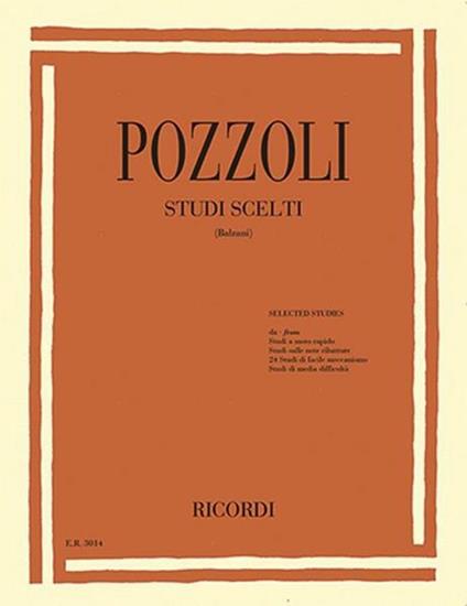  Studi Scelti. Pianoforte. spartiti medio-facili -  Ettore Pozzoli - copertina