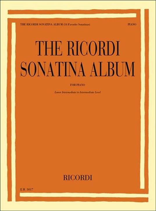 The Sonatina Album. livello medio e medio basso. pianoforte - Various  - copertina