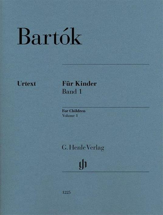  Béla Bartók. For Children Volume 1. pianoforte - copertina