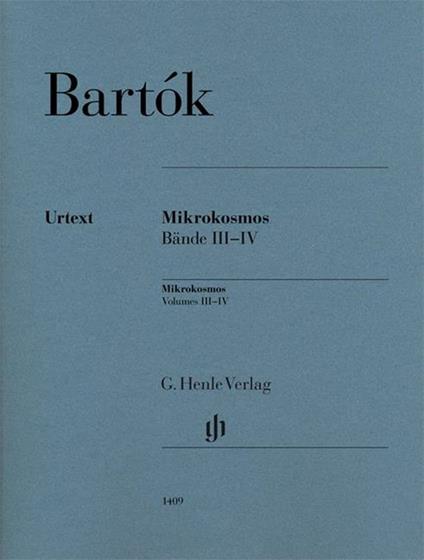  Béla Bartók. Mikrokosmos Volumes III-Ivol. pianoforte - copertina