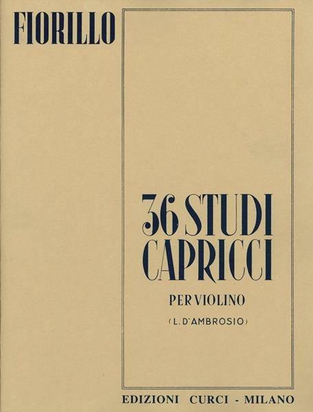  36 studi capricci per violino -  Federico Fiorillo - copertina