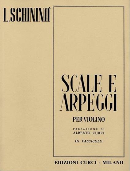  Scale e arpeggi per violino -  Luigi Schininà - copertina