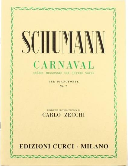  Caranaval Op. 9 -  Robert Schumann - copertina