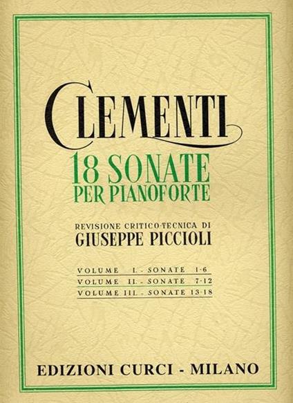  18 sonate per pianoforte. Vol. 2 -  Muzio Clementi - copertina