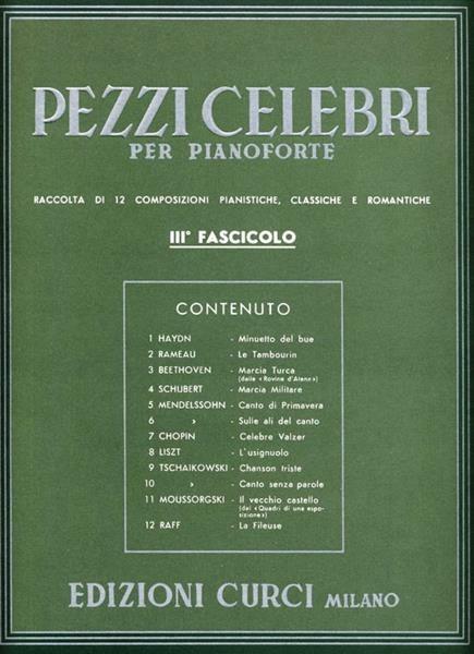 Pezzi celebri. Per pianoforte. Spartito - Libro - Curci - | IBS
