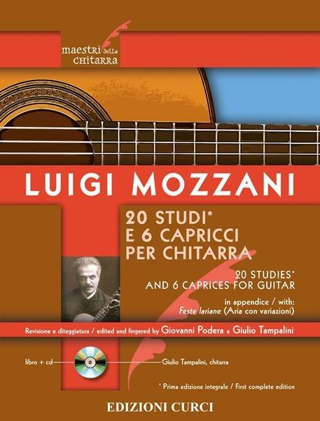  20 studi e 6 capricci per chitarra. Spartito -  Luigi Mozzani - copertina