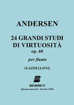  24 Grandi Studi di Virtuosità. Joachim Andersen. Flauto