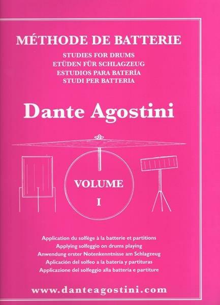  Méthode De Batterie. Volume 1. Dante Agostini. Metodo di Batteria - copertina