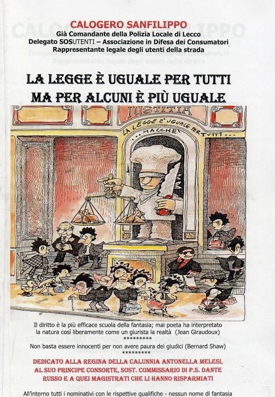 La legge è uguale per tutti ma per alcuni è più uguale - Calogero Sanfilippo - copertina