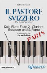Il Pastore Svizzero. Solo Flute, Woodwinds and Piano (set of parts). The Swiss Shepherd. Parti