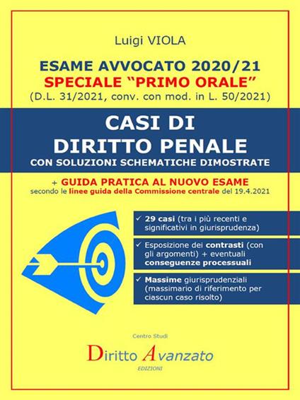 Esame avvocato 2020-21. Casi di diritto penale. Con soluzioni schematiche dimostrate - Luigi Viola - ebook