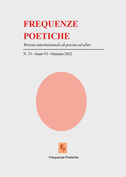 Frequenze poetiche. Rivista di poesia internazionale ed altro (2022). Vol. 33 - Giorgio Moio - copertina