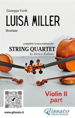 Luisa Miller. Overture. Transcription for string quartet. Violin 2 part