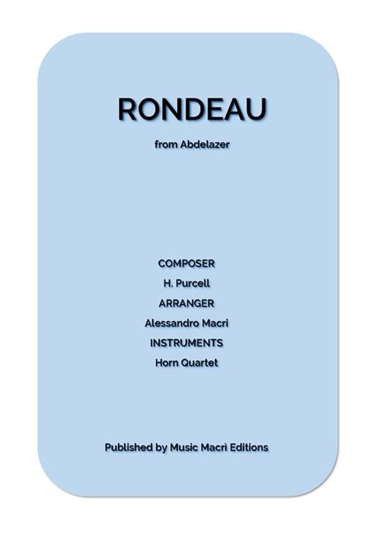 RONDEAU from Abdelazer by H. Purcell - Alessandro Macrì - ebook