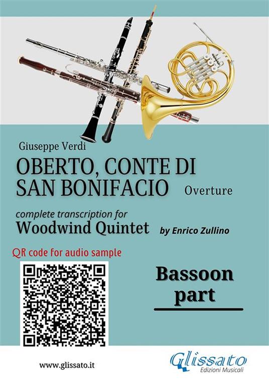 Bassoon part of «Oberto» for Woodwind Quintet. Overture - Giuseppe Verdi - ebook