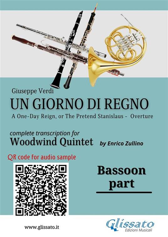 Bassoon part of «Un giorno di regno» for Woodwind Quintet - Giuseppe Verdi - ebook