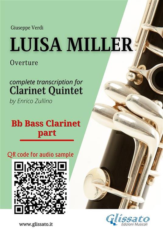 Bb Clarinet Bass part of «Luisa Miller» for Clarinet Quintet. Overture - Giuseppe Verdi - ebook