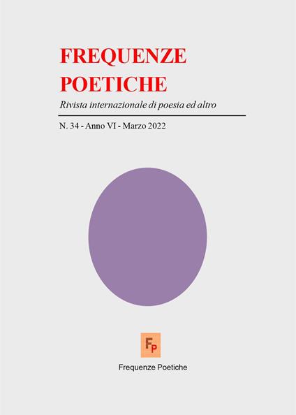 Frequenze poetiche. Rivista di poesia internazionale ed altro (2022). Vol. 34 - Giorgio Moio - copertina