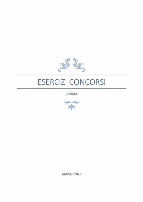 Prove di concorso - dietista - Francesca Piras - ebook