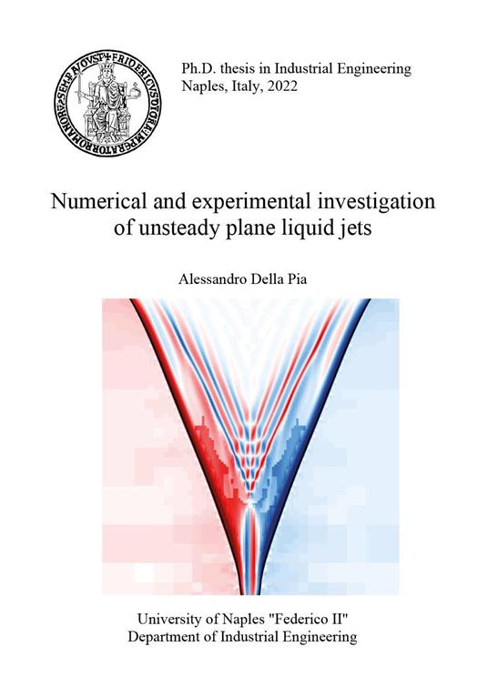 Numerical and experimental investigation of unsteady plane liquid jets - Alessandro Della Pia - copertina