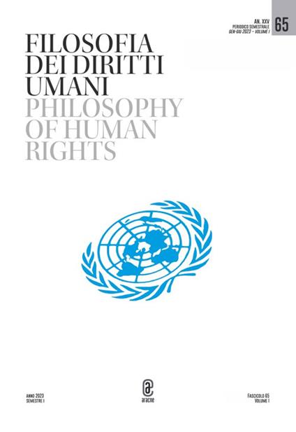 Filosofia dei Diritti umani-Philosophy of human rights. Ediz. bilingue. Vol. 65 - copertina