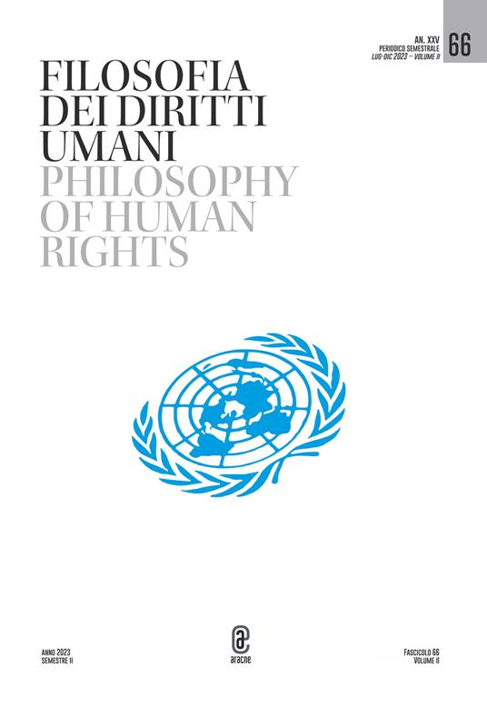 Filosofia dei Diritti umani-Philosophy of human rights. Vol. 66 - copertina