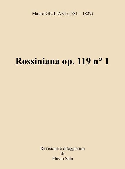 Rossiniana op. 119 n° 1. Con QrCode - Mauro Giuliani - copertina
