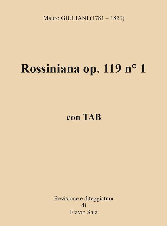 Rossiniana op. 119 n° 1+TAB. Con QrCode - Mauro Giuliani - copertina